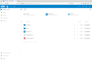 Archivos en Nextcloud