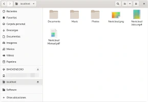 Archivos en el explorador de archivos Nautilus con WebDAV