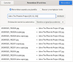 Renombrar archivos en GNOME usando una plantilla