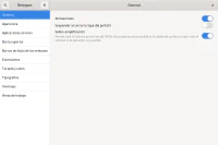 Aplicación Retoques de GNOME para activar la sobreamplicación