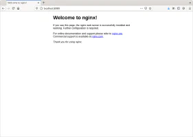 Página de inicio por defecto de Nginx