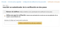 Activación de 2FA en una cuenta de Amazon