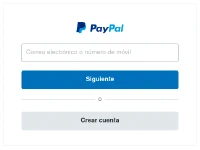 Inicio de sesión en una cuenta de PayPal