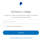 Inicio de sesión en una cuenta de PayPal