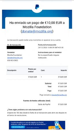Donación Firefox