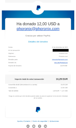 Donación Phoronix Donación Phoronix