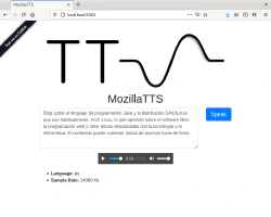 Interfaz web de Mozilla TTS