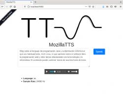 Interfaz web de Mozilla TTS Interfaz web de Mozilla TTS