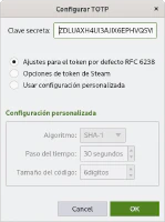 Configuración OTP en KeePassXC
