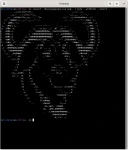 Logotipo de GNU convertido a arte de caracteres ASCII con jp2a Logotipo de GNU convertido a arte de caracteres ASCII con jp2a