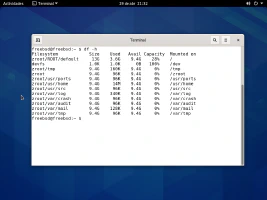 Comando df en FreeBSD