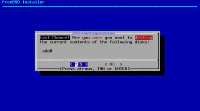 Inicio de la instalación de FreeBSD
