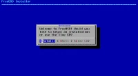 Inicio de la instalación de FreeBSD Inicio de la instalación de FreeBSD