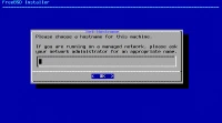 Inicio de la instalación de FreeBSD Inicio de la instalación de FreeBSD