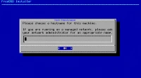 Inicio de la instalación de FreeBSD Inicio de la instalación de FreeBSD