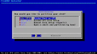 Inicio de la instalación de FreeBSD