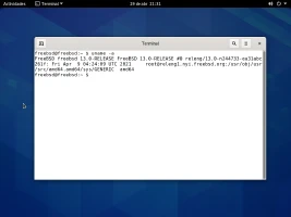 Comando uname en FreeBSD Comando uname en FreeBSD