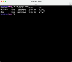 Imágenes de contenedores con lima en macOS