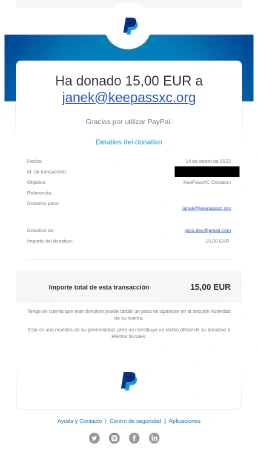 Donación KeePassXC