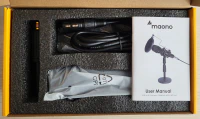 Contenido de la caja del micrófono MAONO HD300T Contenido de la caja del micrófono MAONO HD300T