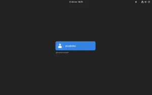 Inicio de sesión en GNOME con GDM Inicio de sesión en GNOME con GDM