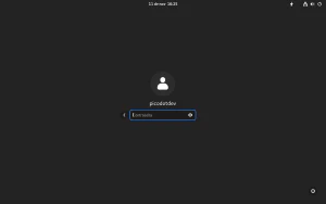 Inicio de sesión en GNOME con GDM Inicio de sesión en GNOME con GDM