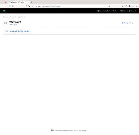 Interfaz web de Waypoint Interfaz web de Waypoint