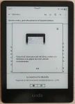 Interfaz de usuario de Amazon Kindle Paperwhite