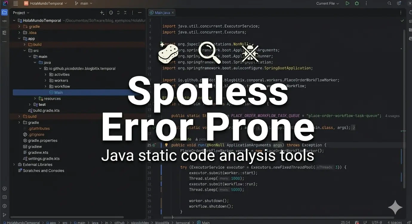 Análisis estático de código Java con Spotless y Error Prone